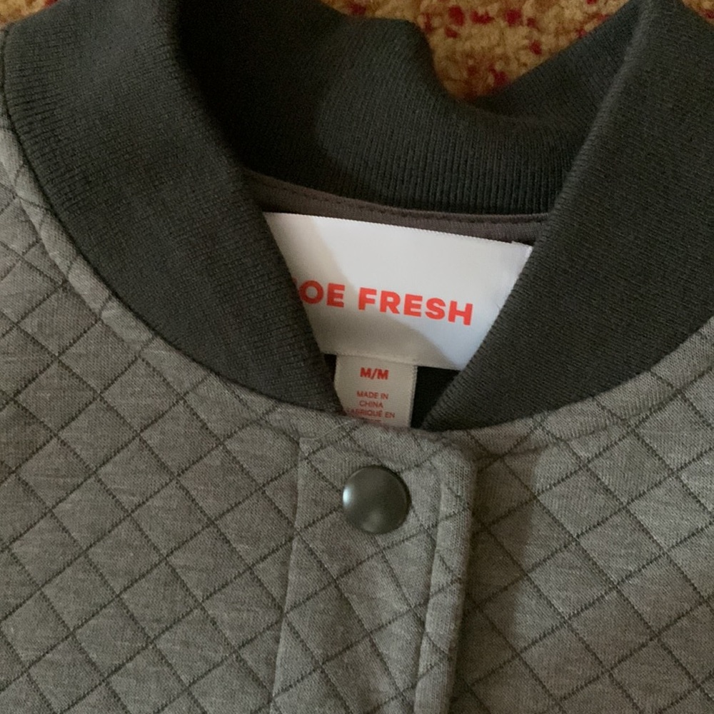 Quilted long line button jacket - Picture 2 of 3